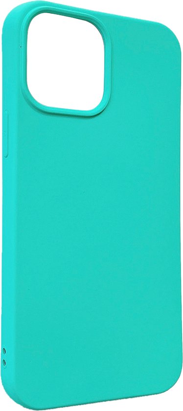 iPhone 13 Pro Max Hoesje - Turquoise - Matte Siliconen Back Cover