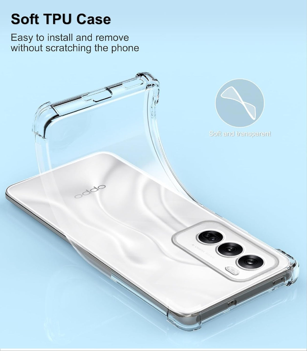 Oppo Reno 12 Hoesje - Transparant - Anti-Shock Back Cover