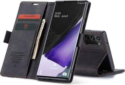 Samsung Galaxy Note20 Hoesje - Zwart - Dunne Bookcase