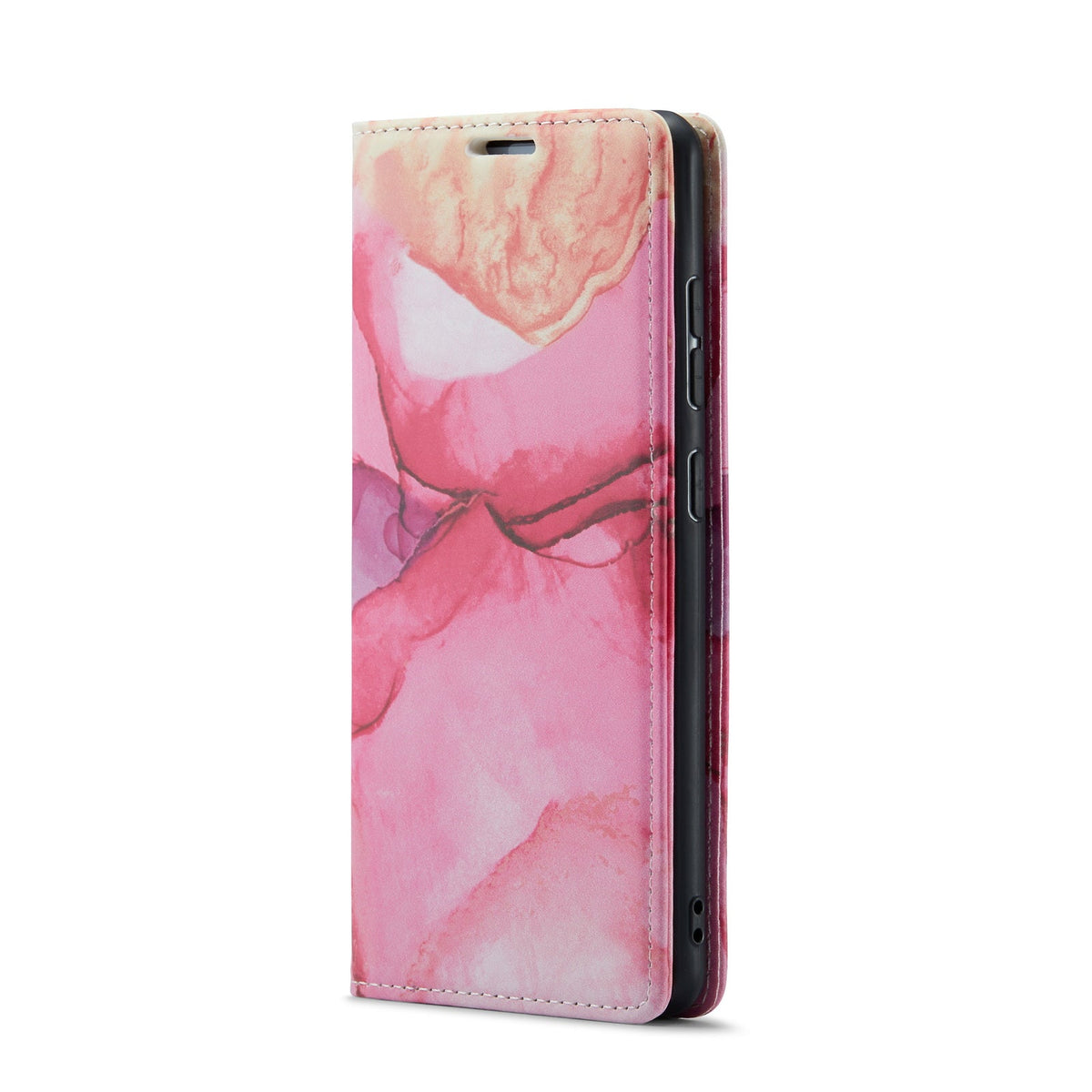 Samsung Galaxy A23 Hoesje - Pink Rhodonite - Marmer Portemonnee Bookcase