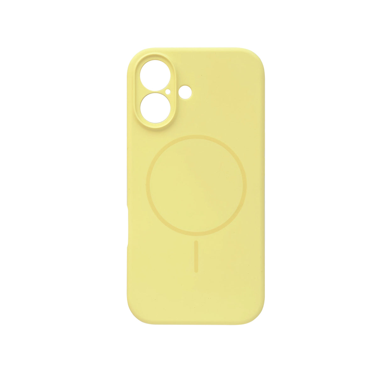 Apple iPhone 16 Hoesje - Geel - Liquid Siliconen MagSafe Back Cover