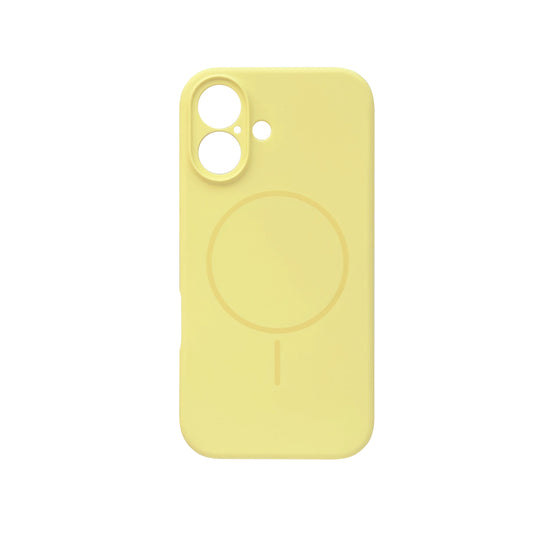 Apple iPhone 16 Hülle - Gelb - Liquid-Silikon-MagSafe-Backcover