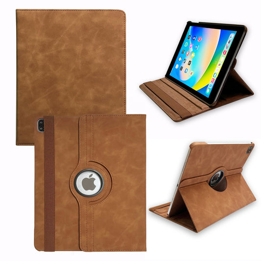 iPad Air 13 inch 2025 Tablet Case - Sienna Brown - Rotating Folio Case