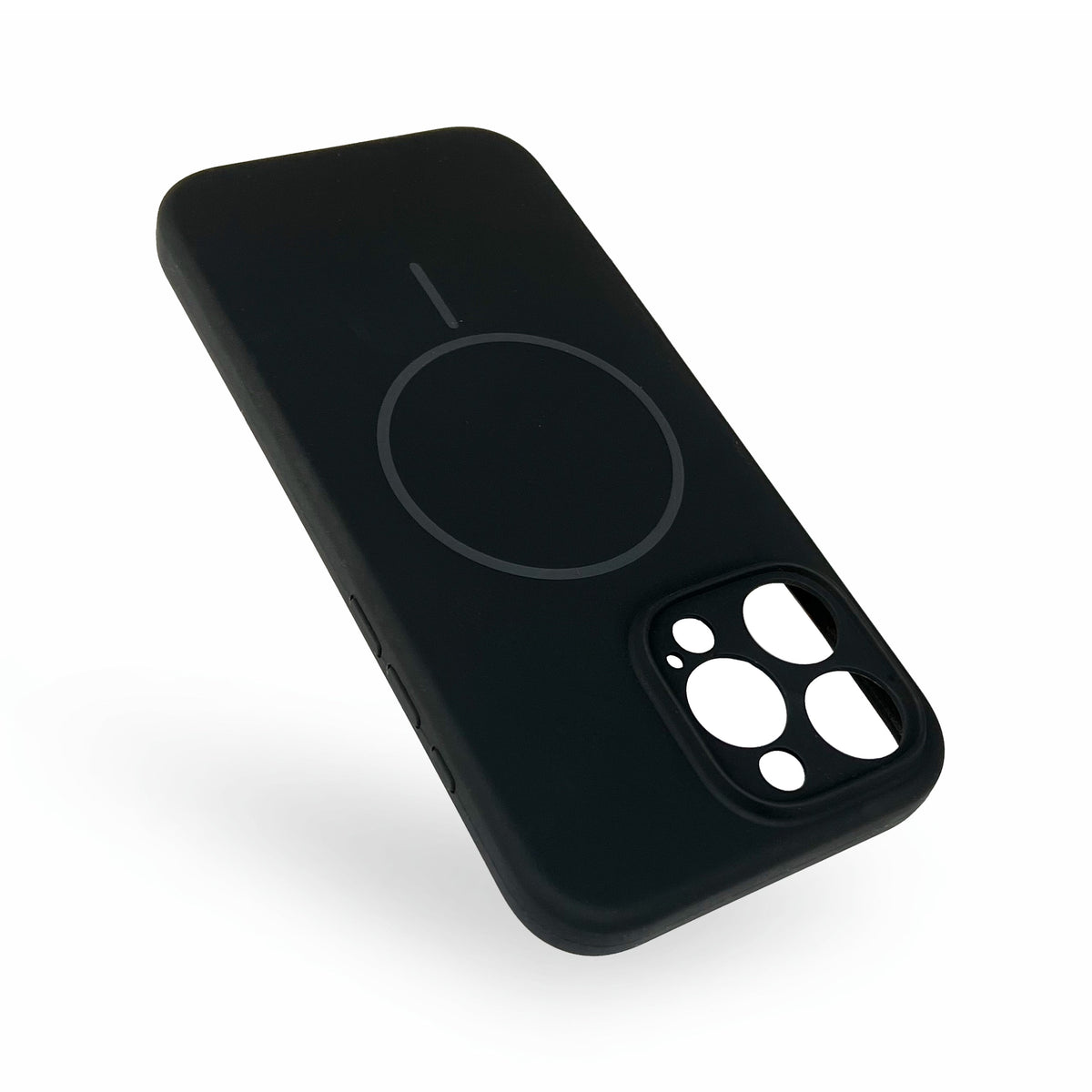 Apple iPhone 16 Pro Max Hoesje - Zwart - Extra Sterke Liquid Siliconen MagSafe Back Cover met Magneetring