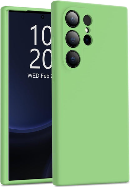 Samsung Galaxy S24 Ultra Hoesje - Licht Groen - Liquid Siliconen Back Cover