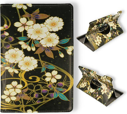 Samsung Galaxy Tab A7 (2020) Tablethoes - Wilde Bloemen - Draaibare Bookcase