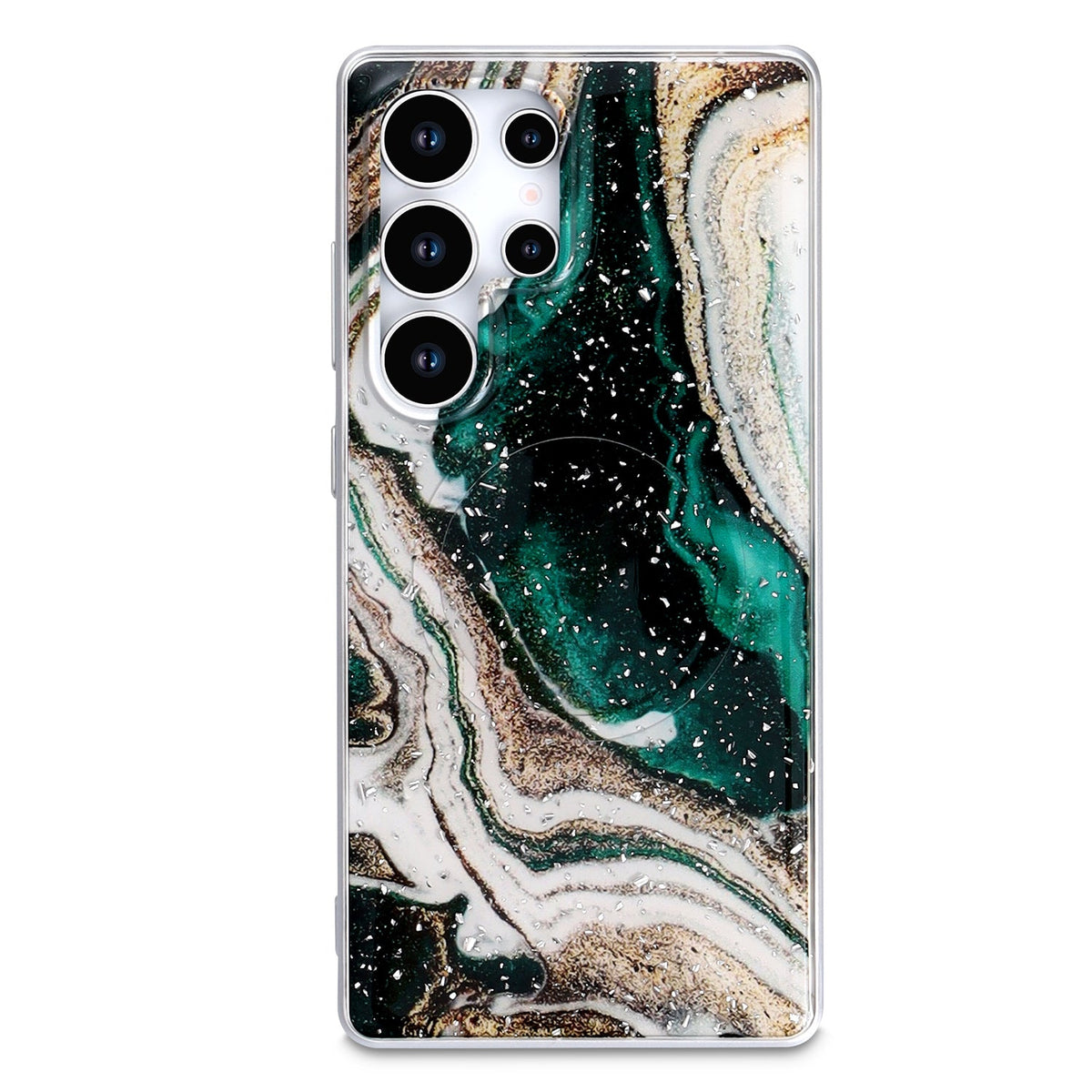 Samsung Galaxy S25 Ultra Hoesje - Groen - Marmer MagSafe Back Cover