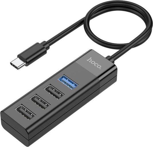Hoco 4-in-1 USB-Hub - Type C zu 1x USB-A 3.0 und 3x USB-A 2.0