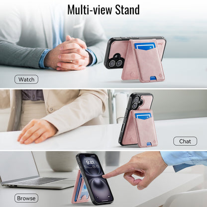 Apple iPhone 16 Hülle - Pale Pink - MagSafe-Backcover mit Kartenfach