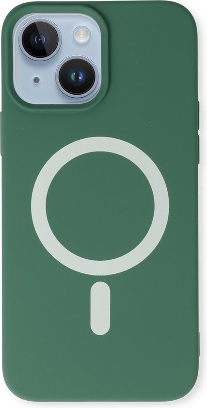Apple iPhone 14 Hoesje - Groen - Siliconen MagSafe Back Cover