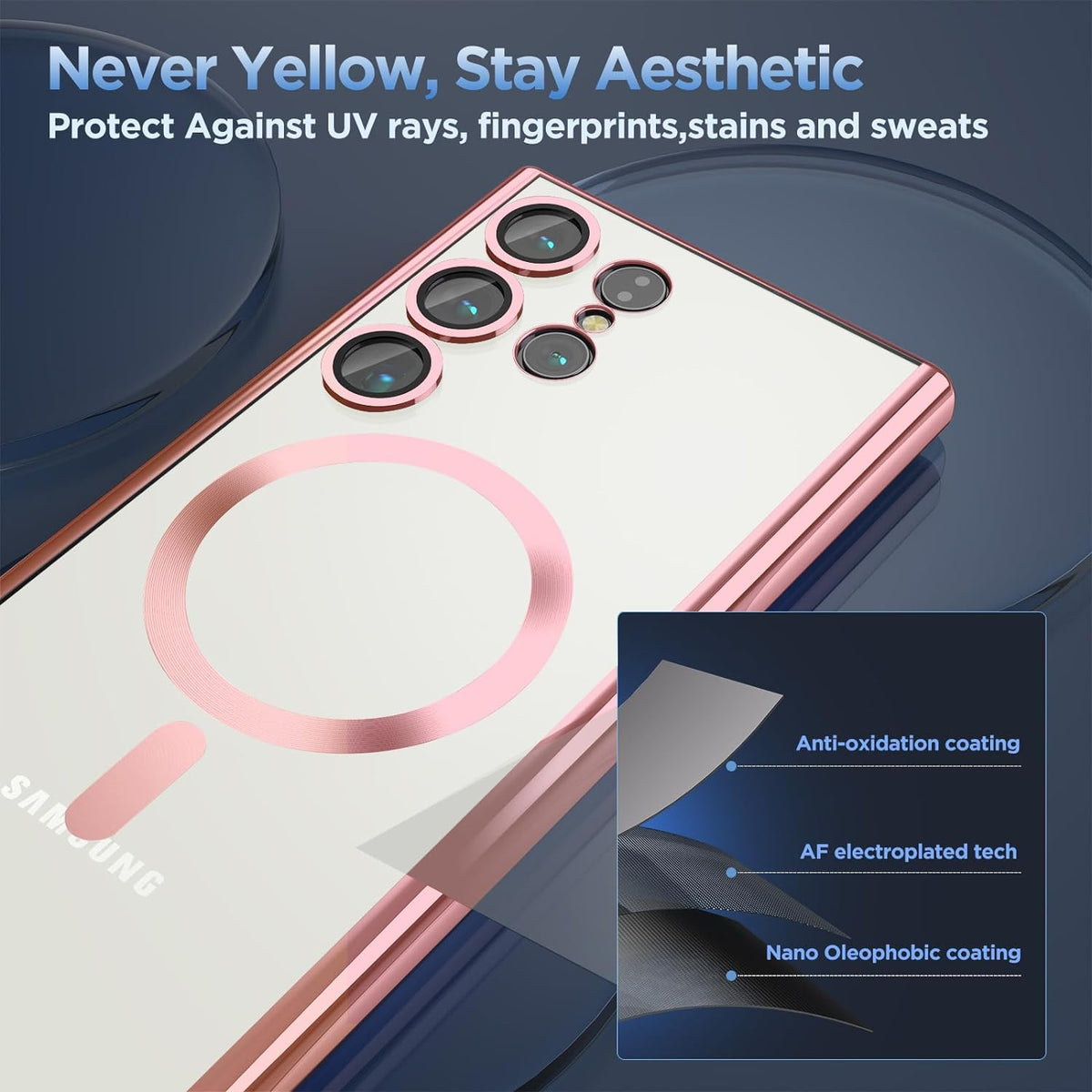 Samsung Galaxy S24 Ultra Case - Pink - Silicone MagSafe Back Cover