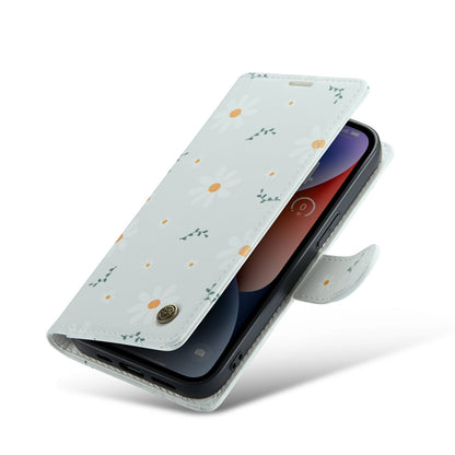 Apple iPhone 14 Hülle - Gänseblümchen - Klapphülle mit Kartenfach und Print