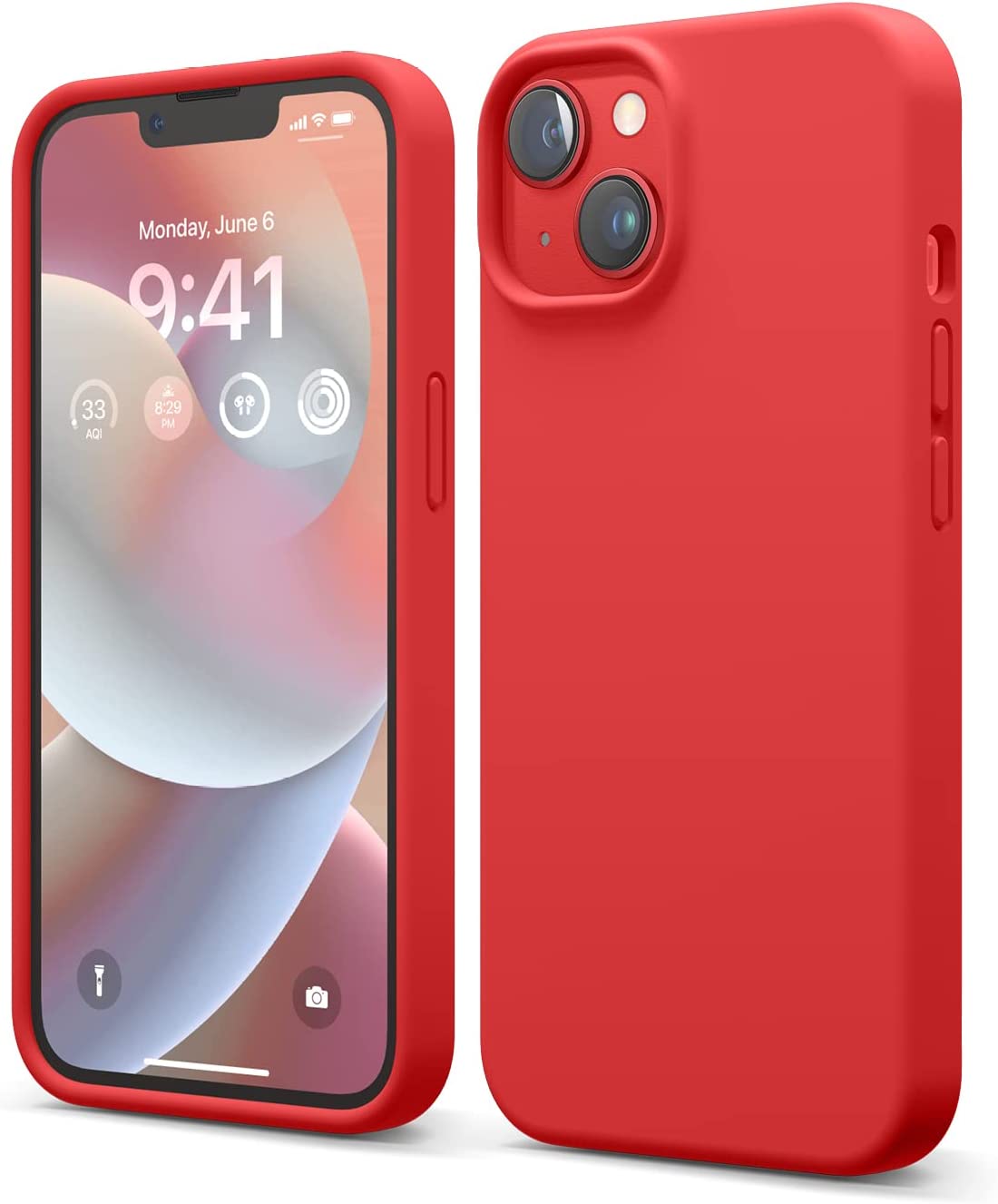 iPhone 14 Plus Hoesje - Rood - Liquid Siliconen Back Cover