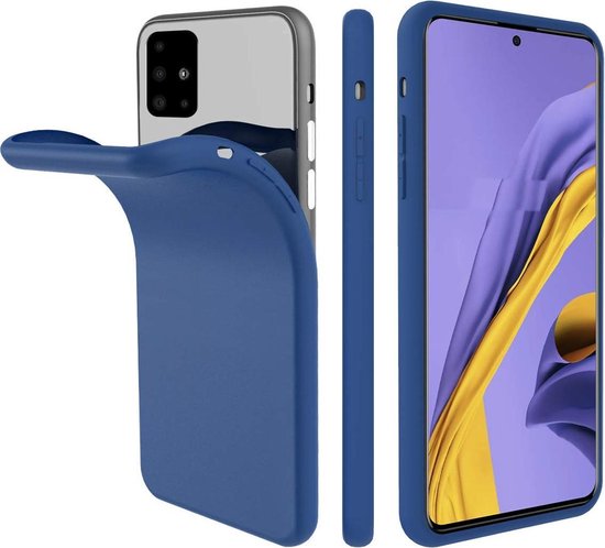 Samsung Galaxy A71 Hoesje - Blauw - Siliconen Back Cover