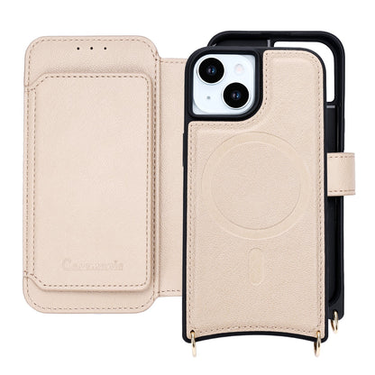 Apple iPhone 14 Case - Beige - CM Amsterdam Back Cover with Phone Strap