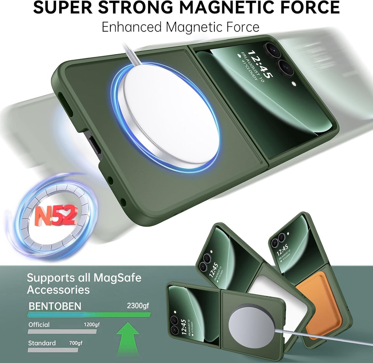 Samsung Galaxy Z Flip8 Case - Dark Green - Matte Armor MagSafe Back Cover