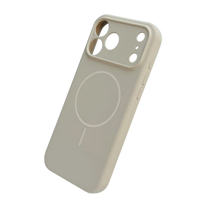 Apple iPhone 17 Pro Max Hoesje - Zand Beige - Liquid Siliconen MagSafe Back Cover
