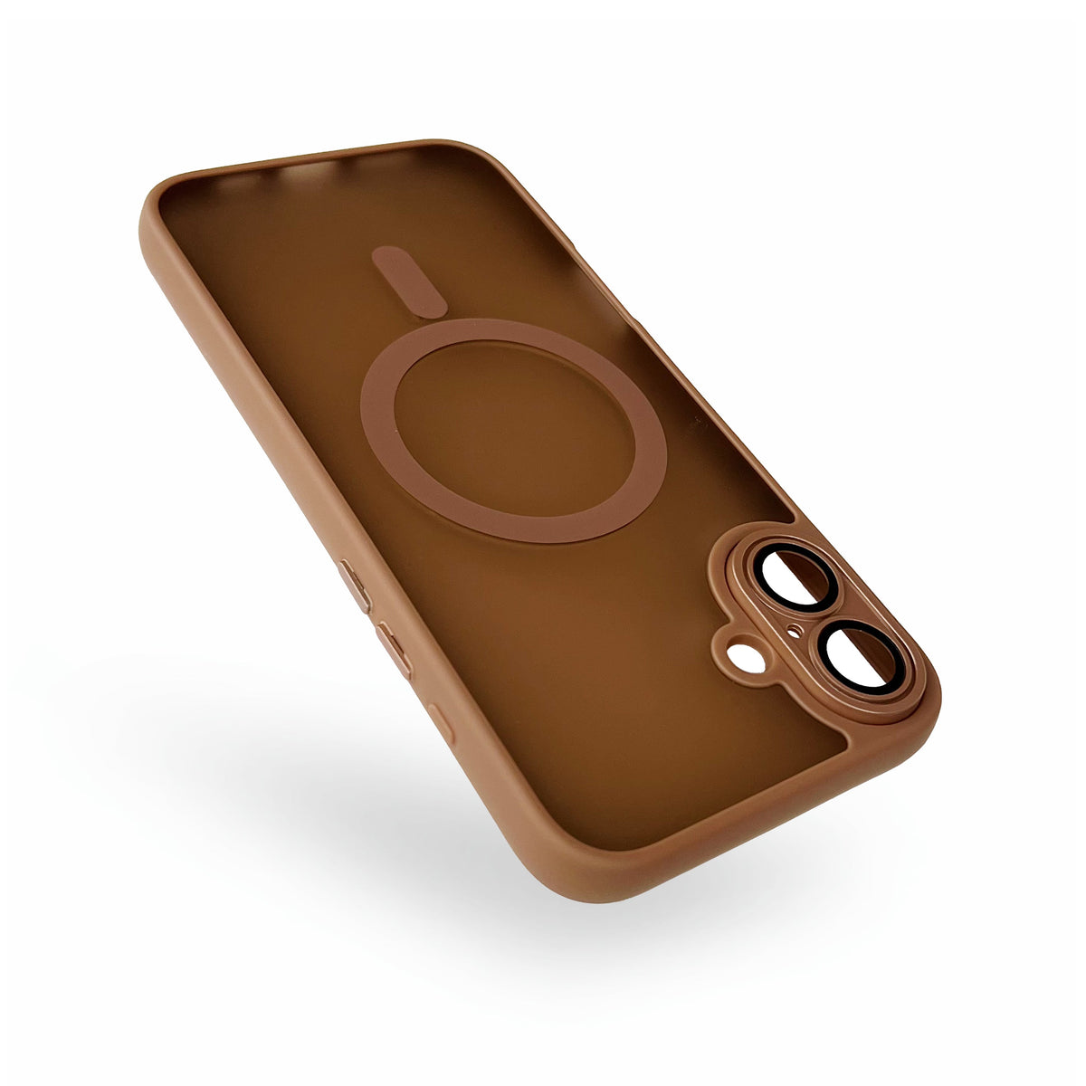 Apple iPhone 16 Plus Hoesje - Bruin - Matte Armor MagSafe Back Cover