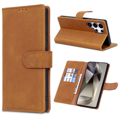 Samsung Galaxy S25 Ultra Case - Sienna Brown - Genuine Leather Wallet Case