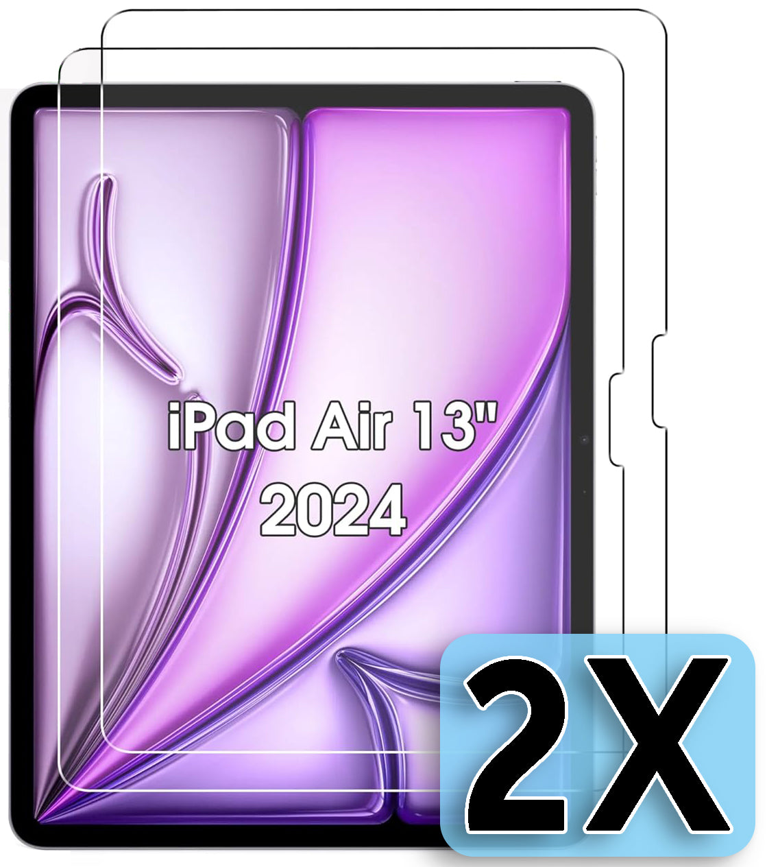 Apple iPad Air 6 13 (2024) Screenprotector - Full Cover - 2 Stuks