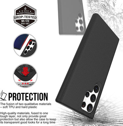 Samsung Galaxy S24 Ultra Hoesje - Zwart - Anti Slip Back Cover