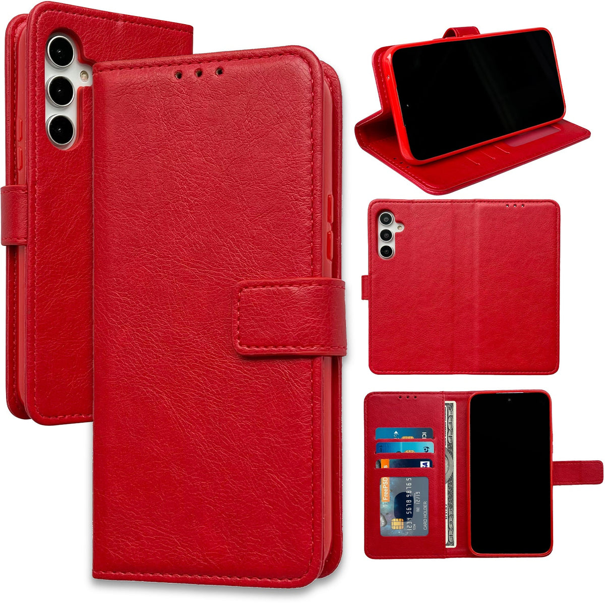 Samsung Galaxy A14 4G Hoesje - Rood - Bookcase