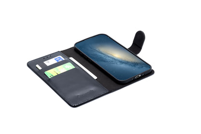 Apple iPhone Air Case - Charcoal Gray - Genuine Leather Wallet Case