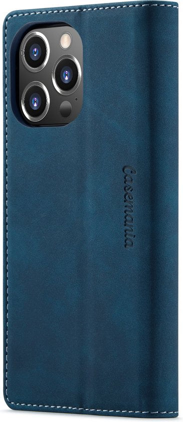 Apple iPhone 12 Pro Max Hoesje - Navy Blue - Dunne Bookcase