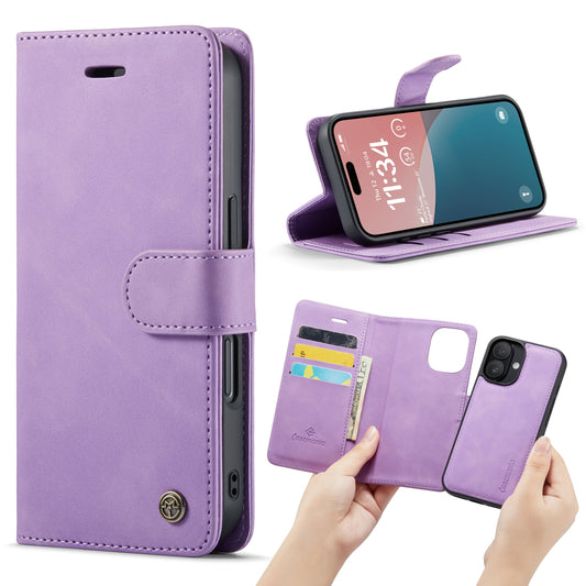 Apple iPhone 16 Hülle - Bright Lila - 2-in-1 Klapphülle mit Kartenfach