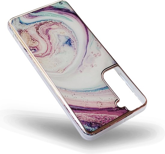 Samsung Galaxy S23 Plus Hoesje - Twist - Siliconen Marmer Back Cover
