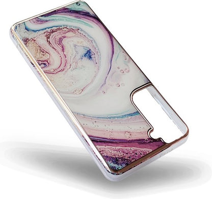 Samsung Galaxy S23 Plus Hoesje - Twist - Siliconen Marmer Back Cover