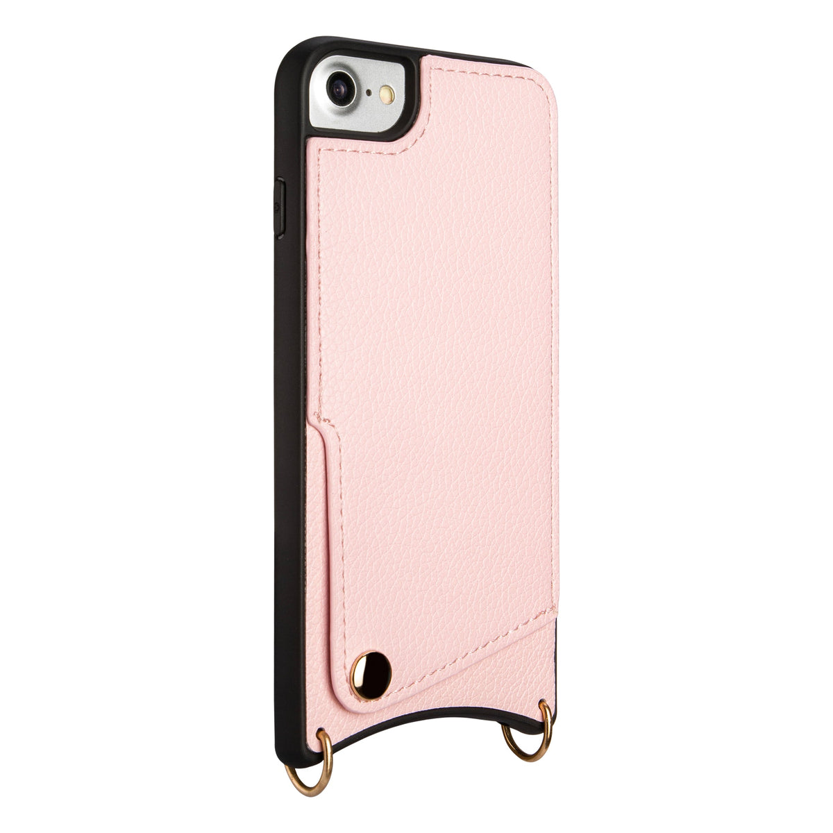 Apple iPhone 7 Hülle - Rosa - Backcover mit Handschlaufe und Handykette
