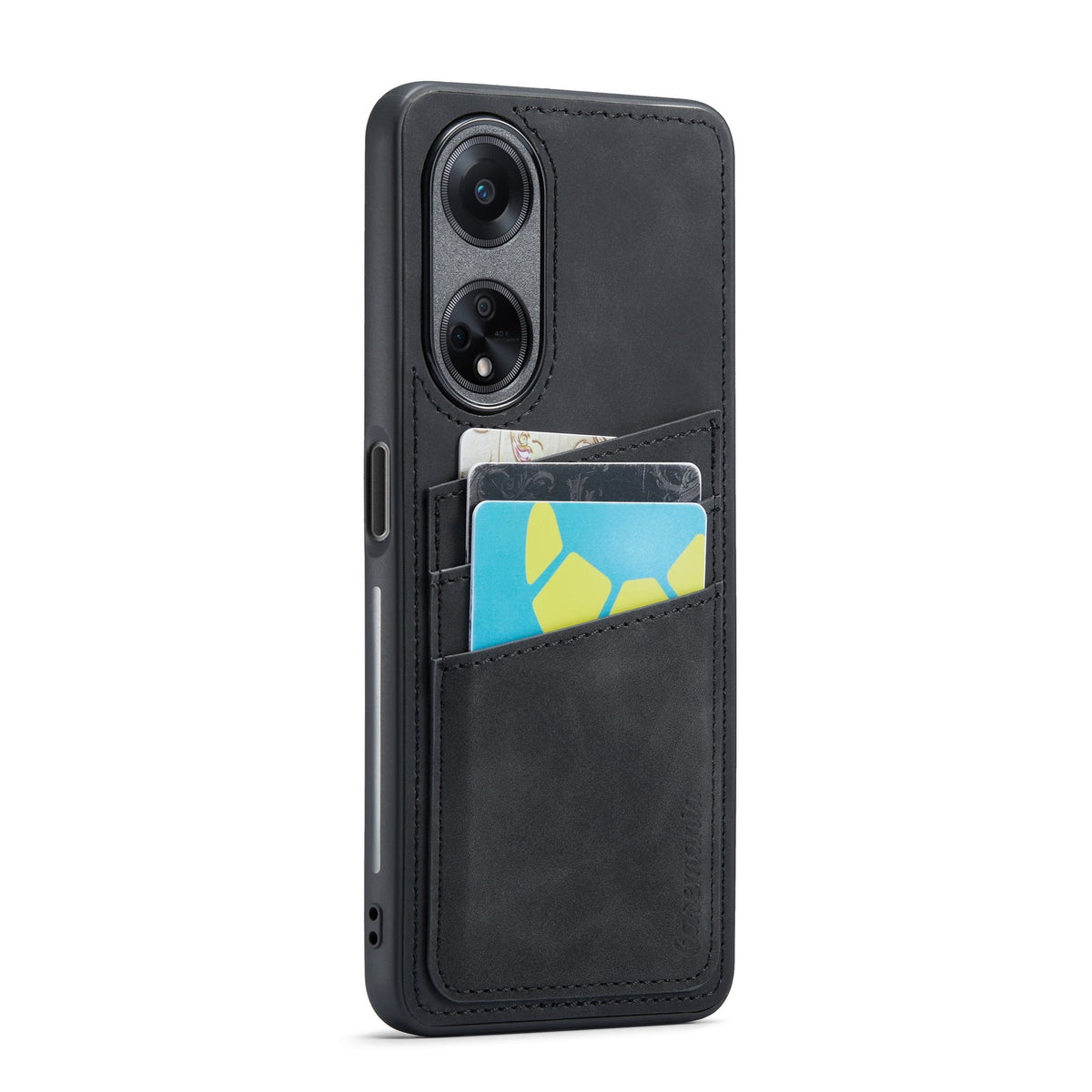 Oppo A98 Case - Charcoal Gray - Back Cover with Card Holder