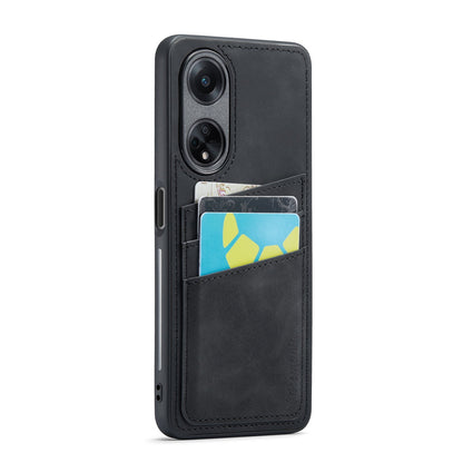 Oppo A98 Case - Charcoal Gray - Back Cover with Card Holder
