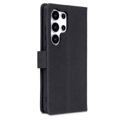 Samsung Galaxy S25 Ultra Hoesje - Charcoal Gray - Echt Leren Bookcase
