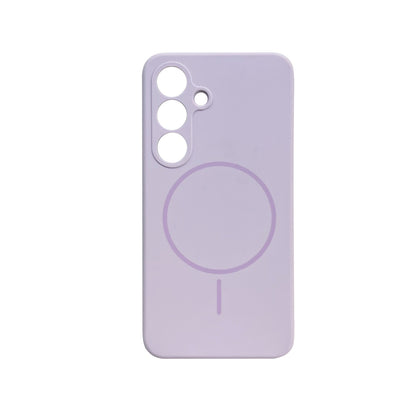 Samsung Galaxy S25 Plus Hoesje - Paars - Extra Sterke Liquid Siliconen MagSafe Back Cover met Magneetring