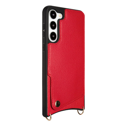 Samsung Galaxy S23 Plus Hoesje - Rood - Back Cover met Pols Bandje en Telefoonkoord