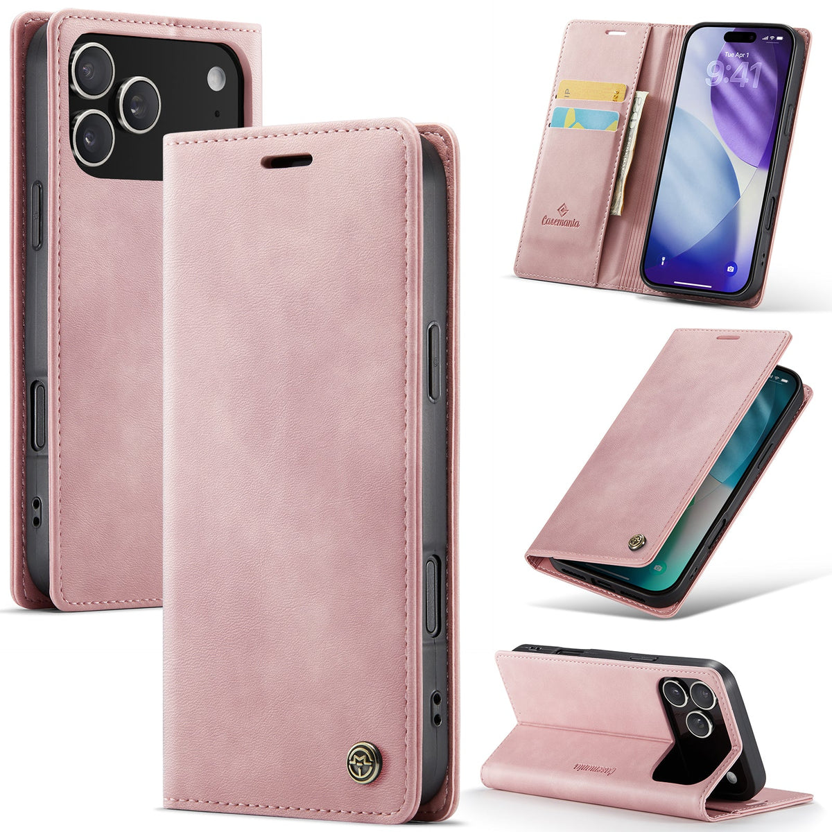 Apple iPhone 17 Pro Case - Pale Pink - Luxury Thin Wallet Case