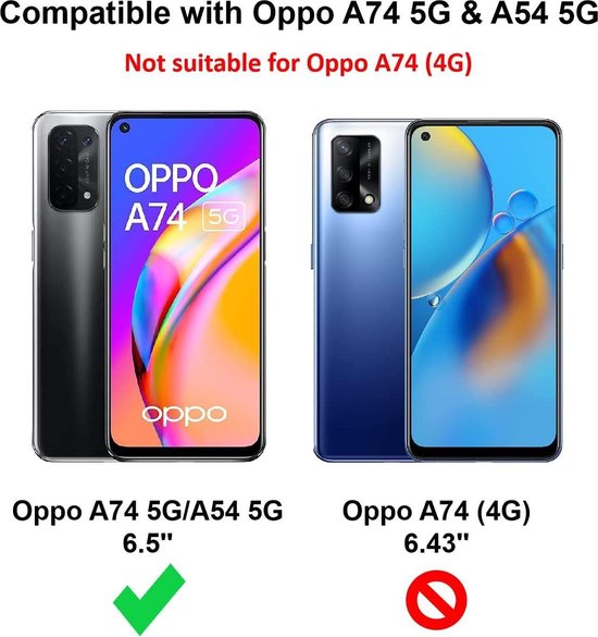 Oppo A74 5G / A54 5G Screenprotector - Tempered Glass - 2 Stuks