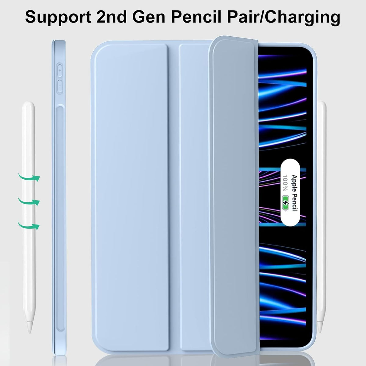 Apple iPad Air 13 (2024) Tablethoes - Licht Blauw - Smart Cover