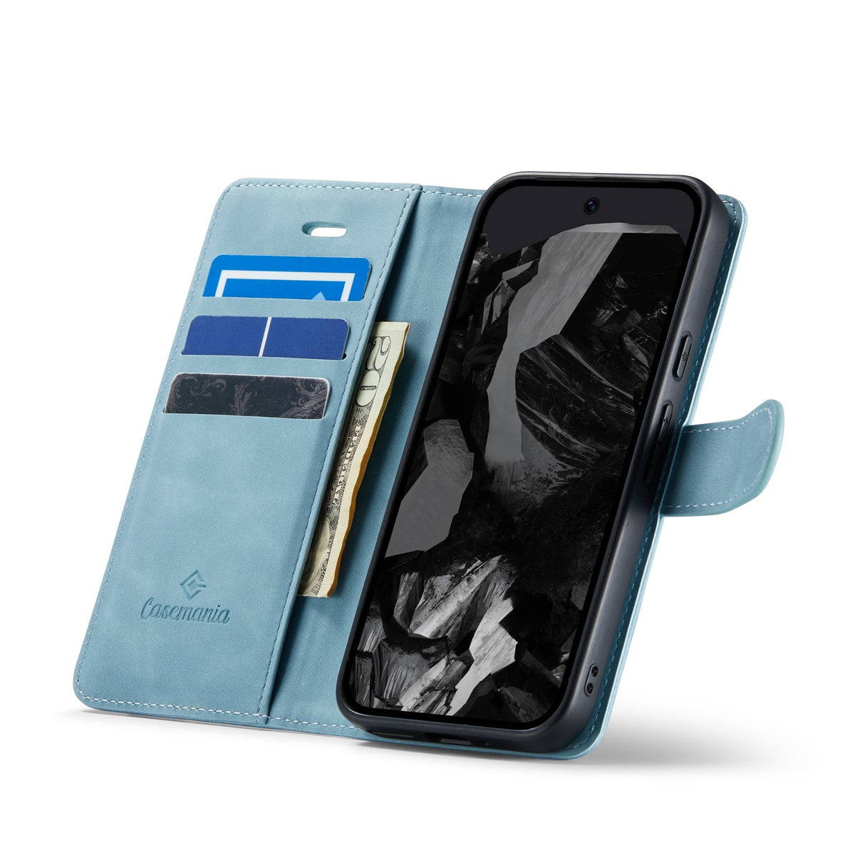 Google Pixel 9 Hoesje - Aqua Blue - 2 in 1 Bookcase