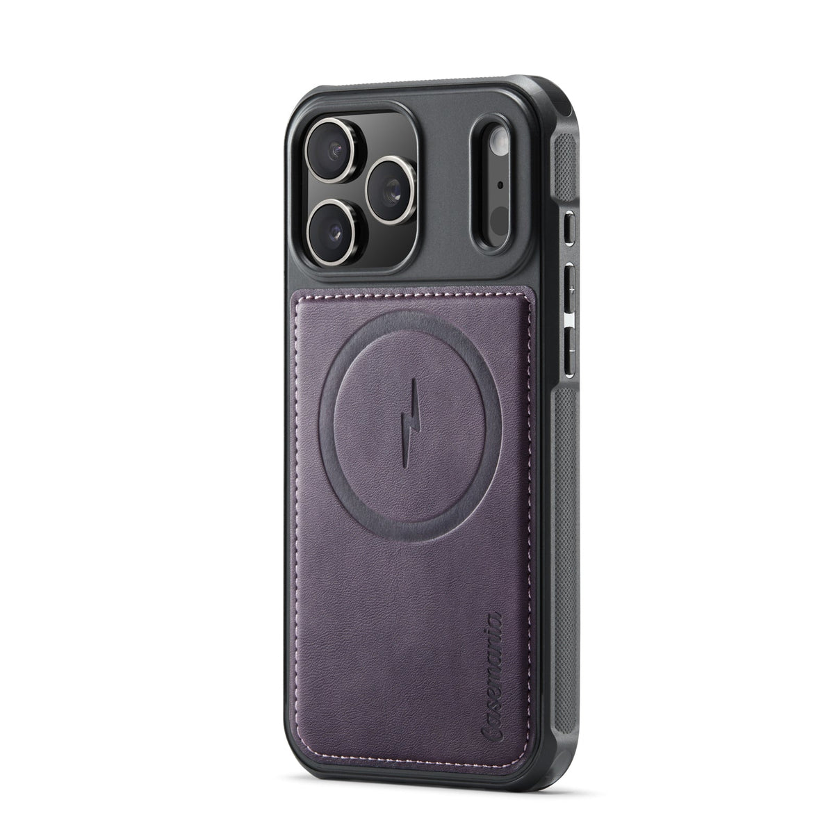 Coque Apple iPhone 17 Pro Max - Violet foncé - Étui arrière MagSafe en similicuir