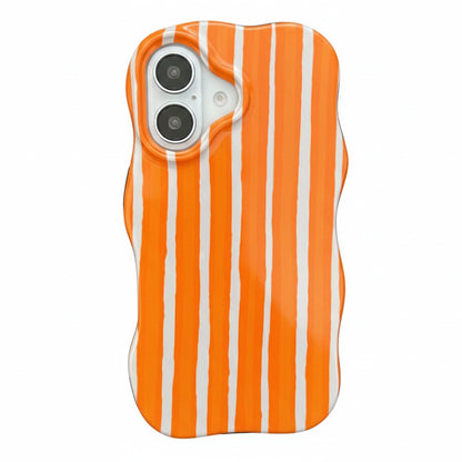Apple iPhone 17 Hülle - Orange - Wave-Edge-Backcover