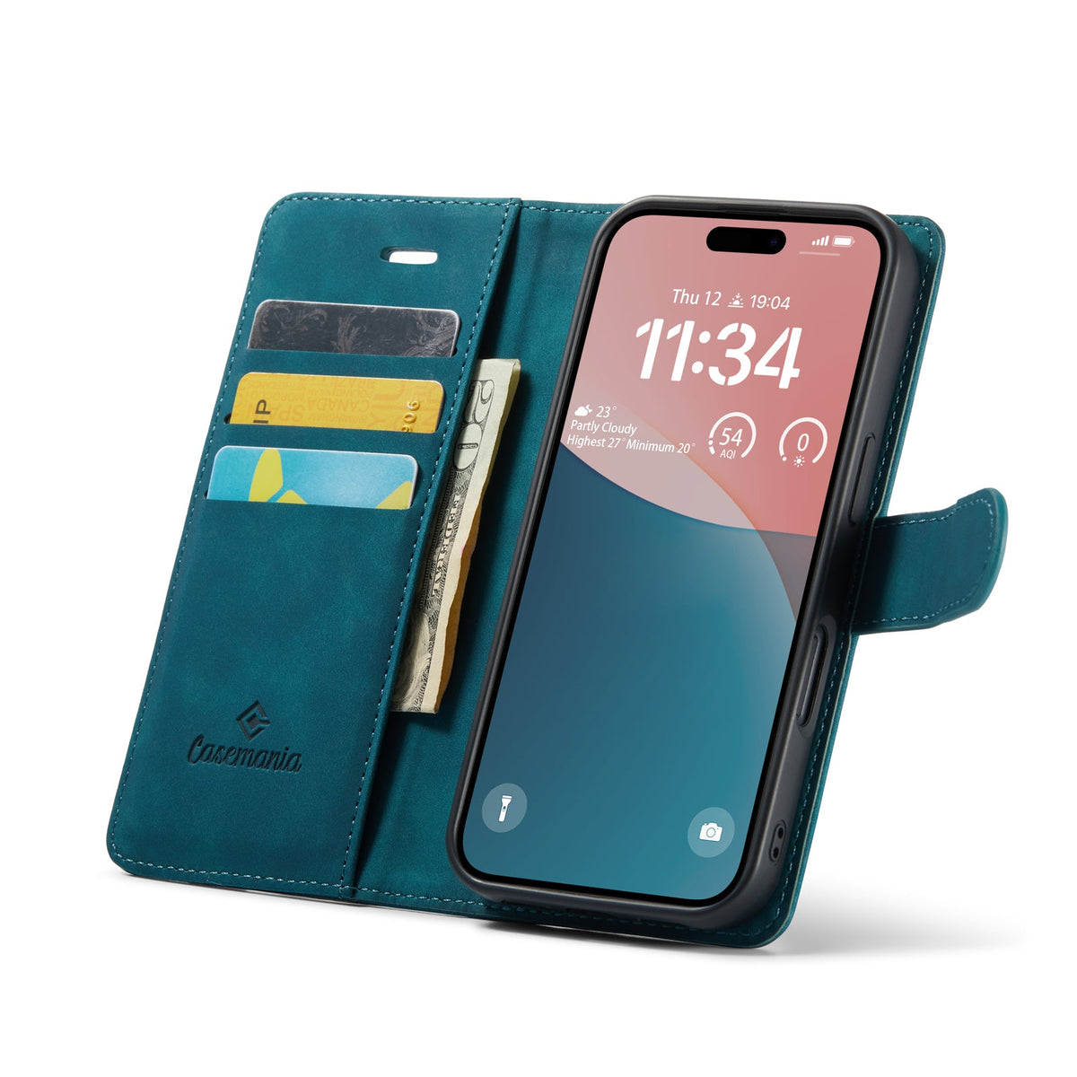Apple iPhone 16 Case - Emerald Green - 2-in-1 Wallet Case