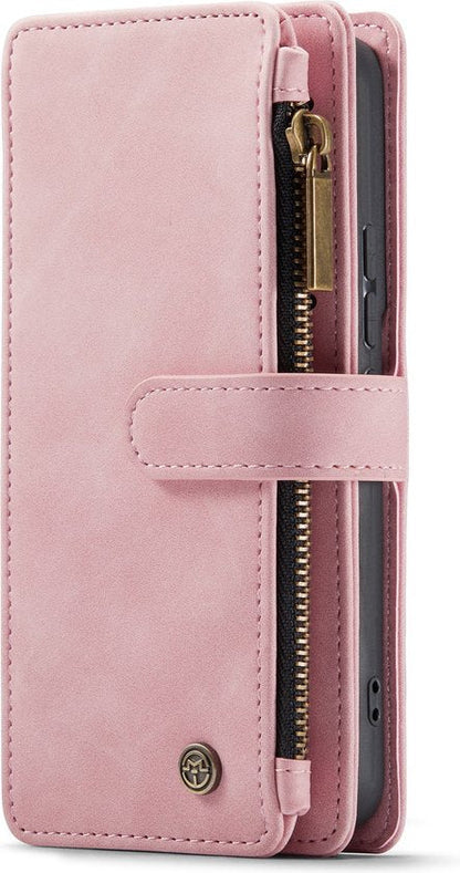 Samsung Galaxy S23 Hoesje - Pale Pink - Luxe Bookcase met Rits