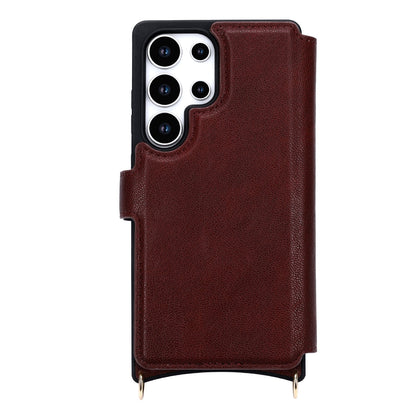 Samsung Galaxy S25 Ultra Hoesje - Wijn Rood - CM Amsterdam Back Cover met Telefoonkoord