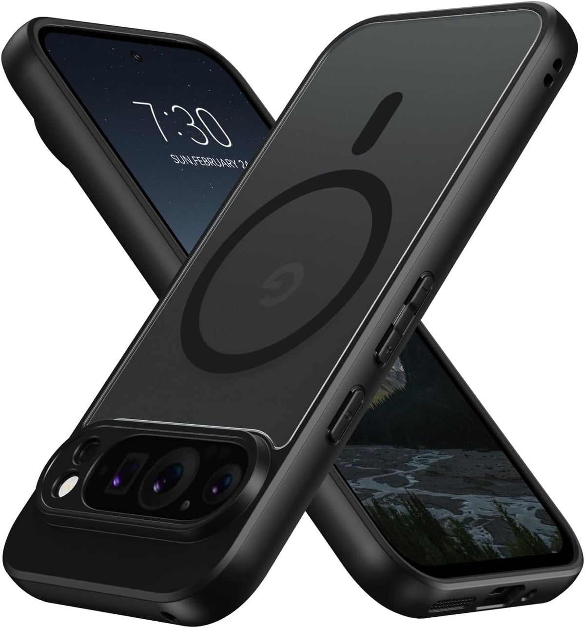 Google Pixel 9 Pro XL Hoesje - Zwart - Matte Armor MagSafe Back Cover