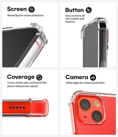 Apple iPhone 15 Plus Hoesje - Transparant - Anti-Shock Back Cover