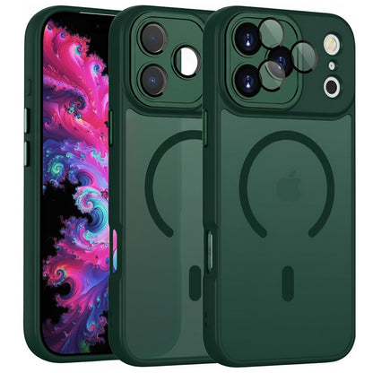 iPhone 17 Pro Hoesje - Groen - Matte Armor MagSafe Back Cover