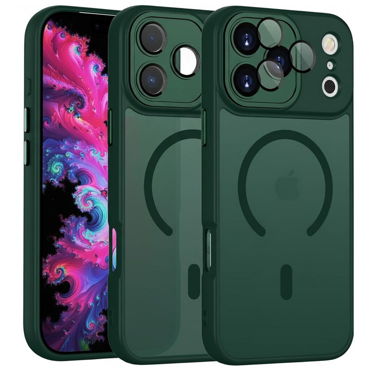 Apple iPhone 18 Pro Max Hoesje - Groen - Matte Armor MagSafe Back Cover